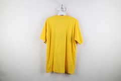 Vintage 70s Streetwear Mens Medium Florida Beach Sunset Bird T-Shirt Yellow USA