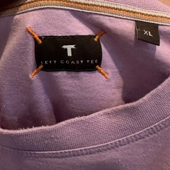 Left Coast Tee Basic Purple T-Shirt-XL