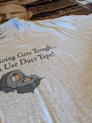 Vntg When The Going Gets Tough…The Tough Use Duct Tape TShirt Adult XL Funny