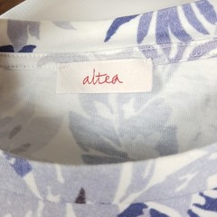 Altea T Shirt Mens M White Blue Slim Fit Floral Print Short Sleeve Summer Tropical