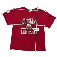 Russell Athletic UL Lafayette Ragin’ Cajuns Red T-Shirt Men’s Medium