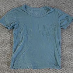 J.Crew Men’s Blue Solid Cotton Jersey Crew Neck Pocket Tee Short Sleeve M