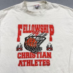 Vintage Sof Tee Tee Jays Shirt Mens XL White Christian Basketball FCA USA
