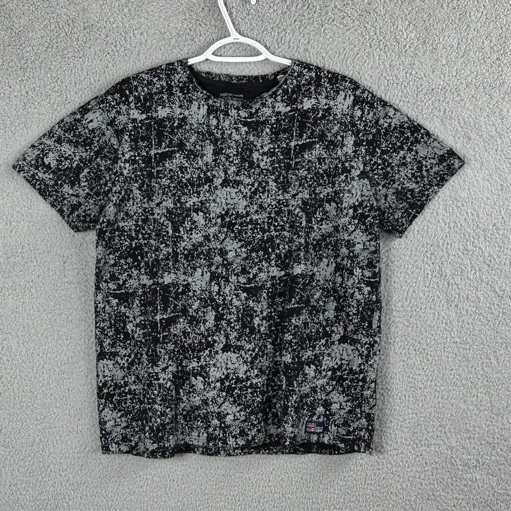 Phat Farm t shirt adult medium black digital print camo short sleeve cotton