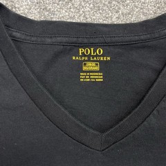 Polo Ralph Lauren T Shirt Mens 2XB Short Sleeve Cotton Black w/ Red Pony Logo
