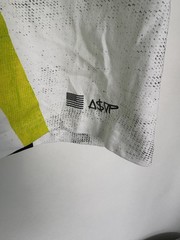 Puma A$Ap Rocky Distressed Seat Belt Graphic White Lime Green T Shirt SAMPLE XXS