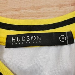 Hudson King Pin Shirt Mens Medium Yellow Black Jersey Racing Winners Circle