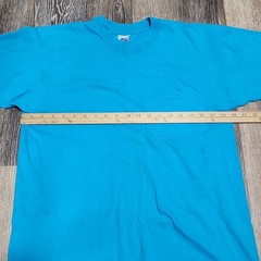 Vintage BVD Blank Selvedge Pocket Shirt Mens Size Large Blue Made In USA 90s