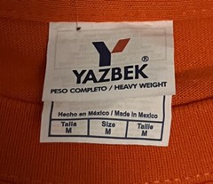 Yazbek Cancun, Mexico Orange Graphic T-Shirt Men’s Size Medium 100% Cotton