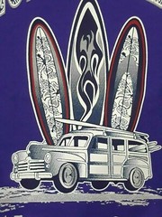 Surf Los Angeles T-Shirt Unisex Small Purple California