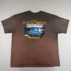 Harley Davidson T-Shirt Men’s 2XL Grey Red Maroon Gradient Biker Motorcycle
