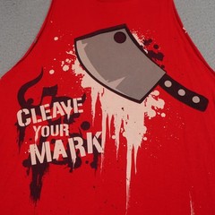 Kallusive Shirt Mens XL Red Cleaver Graphic Sleeveless Muscle Tee Tank Y2K USA