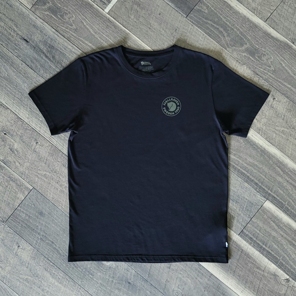 Fjallraven 1960 Logo T Shirt L Black Casual Outdoors Cotton Blend Fitted Tee