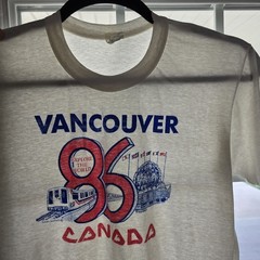 Vintage Expo 86 Vancouver Canada Shirt Size Large Future Fashions Lee Mar 1985