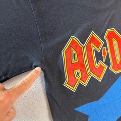 VTG ACDC T-Shirt Mens S Heat Seeker World Tour Single Stitch USA LICENSED 80s