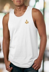 Embroidered Masonic Square and Compass Tank Top