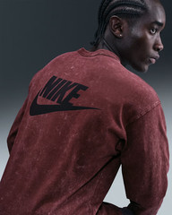 HV0127-619 Nike Sportswear Premium Essentials Loose Fit LS Shirt Red Mens S Vary