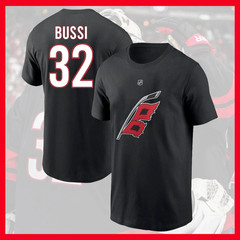 NEW!!! Brandon Bussi #32 Carolina Hurricanes 2026 Player Name & Number Fan Look