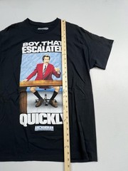 C-LIFE GROUP Shirt Mens Large Black Anchorman Ron Burgundy Quote Graphic Tee