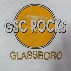 Vtg 80s 90s GSC Rocks T Shirt Glassboro Hard Rock Style Jerzees White USA Large