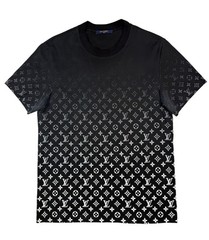 Louis Vuitton Monogram Gradient T-Shirt Black White Size M Italy #6