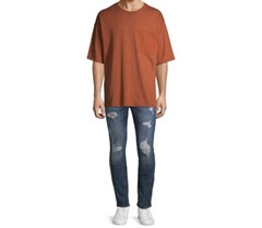 No Boundaries Men’s Short Sleeves Pocket Tee sz Small Rust Orange Crew Neck NWT