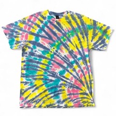 Gildan Multicolor Tie Dye T-Shirt Size Large L Neon Burst Pattern