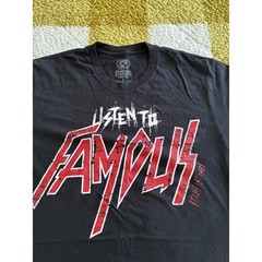 Famous Stars and Straps Mens Graphic T-Shirt Black Listen To Famous Size M