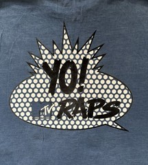 Yo! MTv Raps Music Logo Men’s Vintage T-shirt Extra Large Navy Blue Weathered 80
