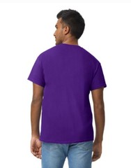 Brand New First Quality Gildan Purple Heavy Cotton Adult Short Sleeve Tee Size L