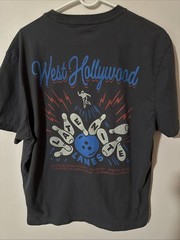 Hollister Small Gray Graphic Tee West Hollywood Lanes Bowling Shirt XL Heavyweig