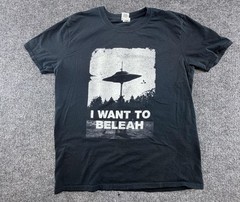 BRMC I Want To Beleah Shirt Mens Large Black UFO Support For Drummer Leah 2014