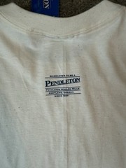 Vintage Pendleton Short Sleeve T-Shirt Size Large Beige Tan