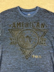 American Fighter Tshirt Mens Sz XL Blue Short Sleeve MMA Athletic Graphic Tee