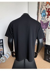 Hot Mens Casual Top Stand Collar Short Sleeved T-Shirt Business Street Party