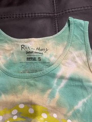 Men’s Rick & Morty Adult Swim Cartoon Network Ripple Junction Tank Top Small