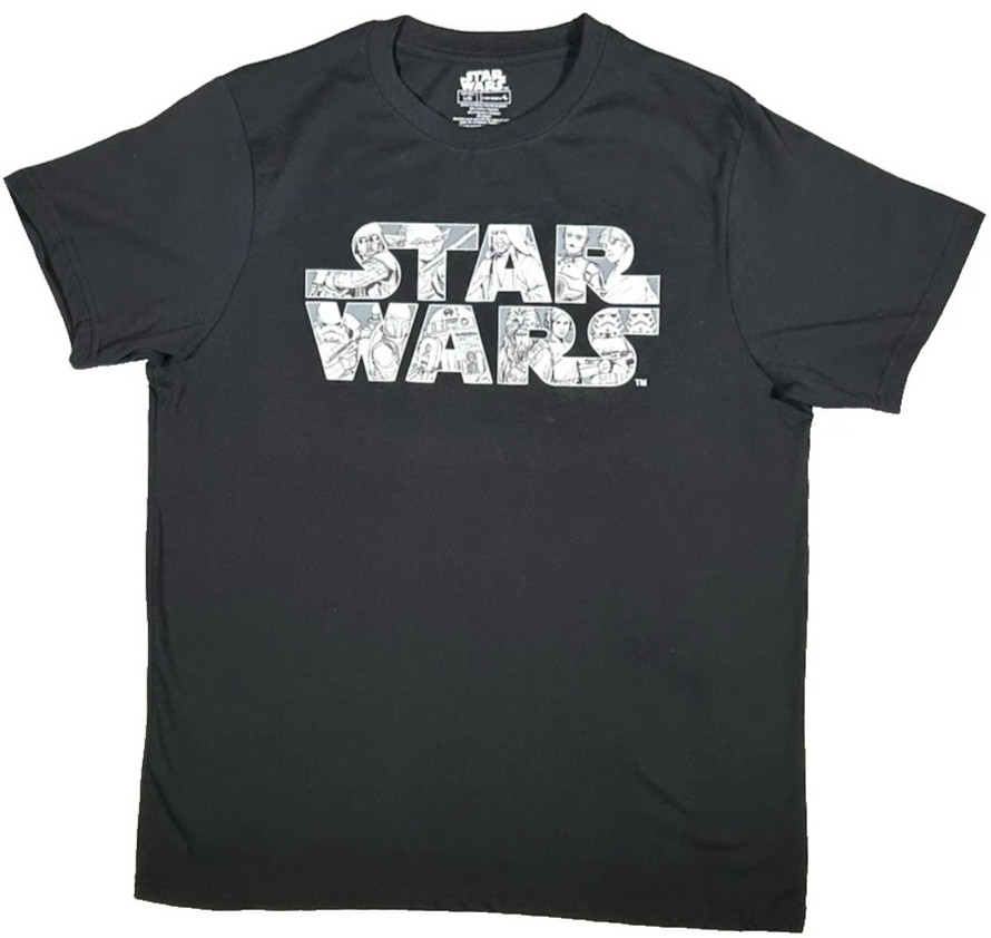 Star Wars Character Logo C-Life Group NWT Graphic Print T-shirt Size Medium