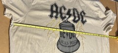 AC/DC Back In Black Hells Bells Shirt Men 3XL Cream Short Sleeve Retro 2024