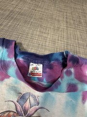 VTG M. Dubois 1991 Blue Tropical Aquatic Dolphins Tie Dye Size XL Single Stitch