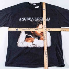 Vintage Andrea Bocelli Aria Tour Of The Americas T-Shirt XL 90s Opera Promo VTG