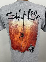 Salt Life Shirt Mens Medium Heather Gray Pocket Tee Deep Sea Fishing Outdoor Dad