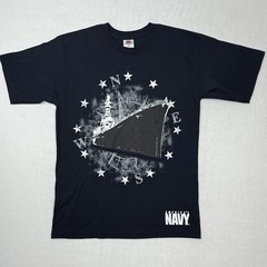 New Bayside America Navy T-Shirt Men’s Black Medium Directional Ship Midshipmen