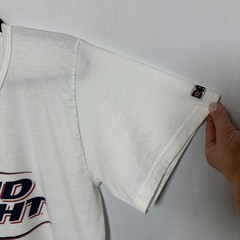 VTG Don Alleson Athletic Bud Light short sleeve Henley t shirt L White