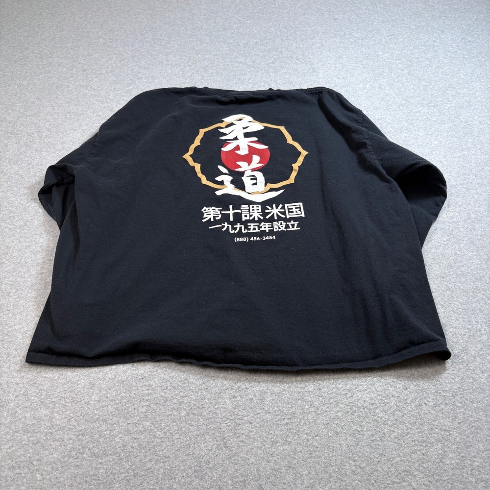 10 Deep Dojo Tshirt Men 3X Black Long Sleeve Crewneck Graphic Tee Made USA Y2K