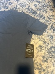 BYLT Premium Basics Drop-Cut Lux T-Shirt Blue Size XL NWT