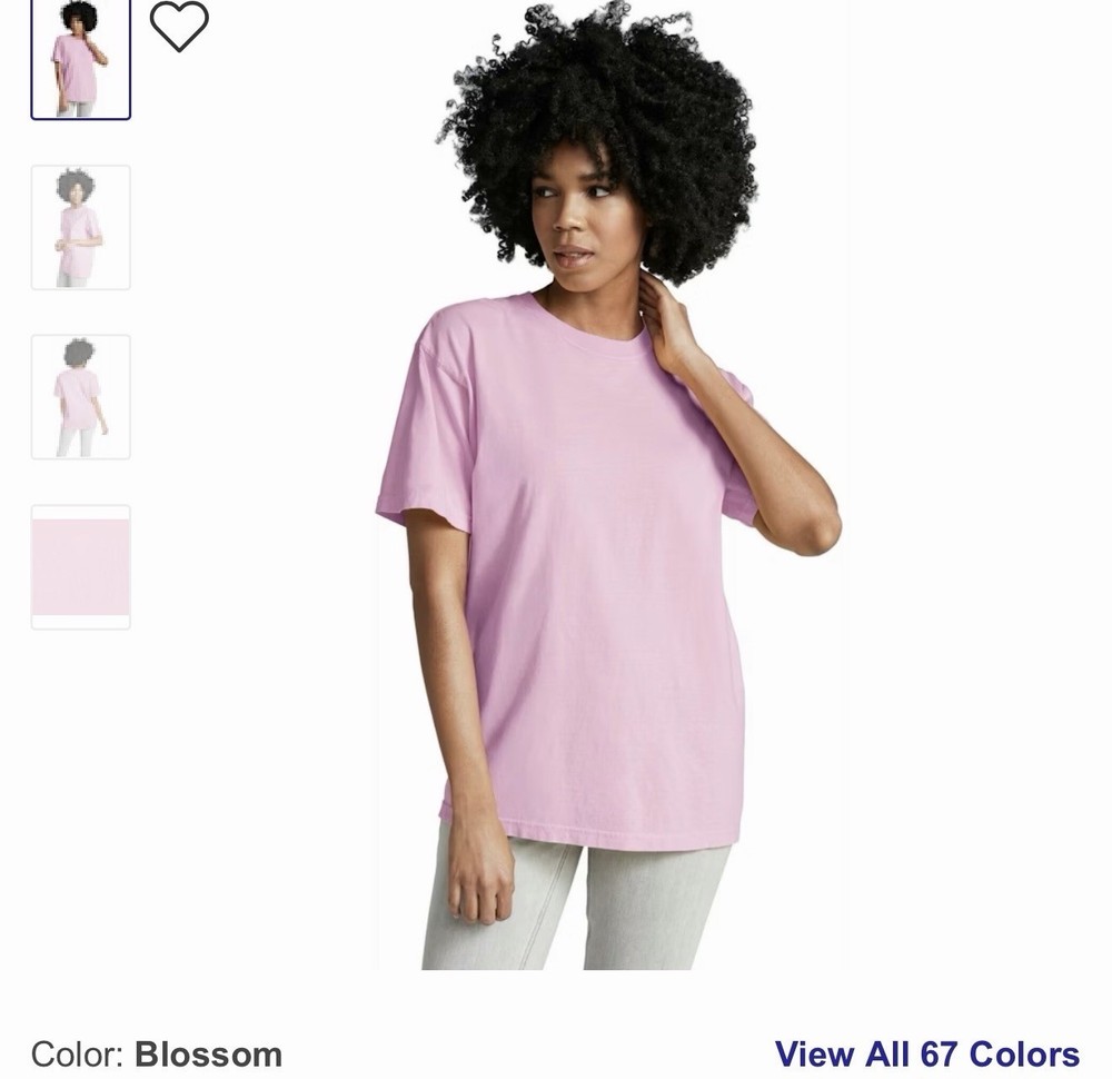 Comfort Colors C1717 – Unisex Heavyweight RS T-Shirt Lot 6 M-L- XL Pink