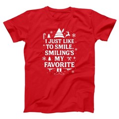 I Just Love Smiling – The Elf Movie xmas funny costume humor Xs-5x Unisex TShirt