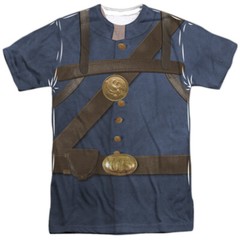 Union Soldier Unisex Adult Halloween Costume T Shirt (Front/Back), S-3XL
