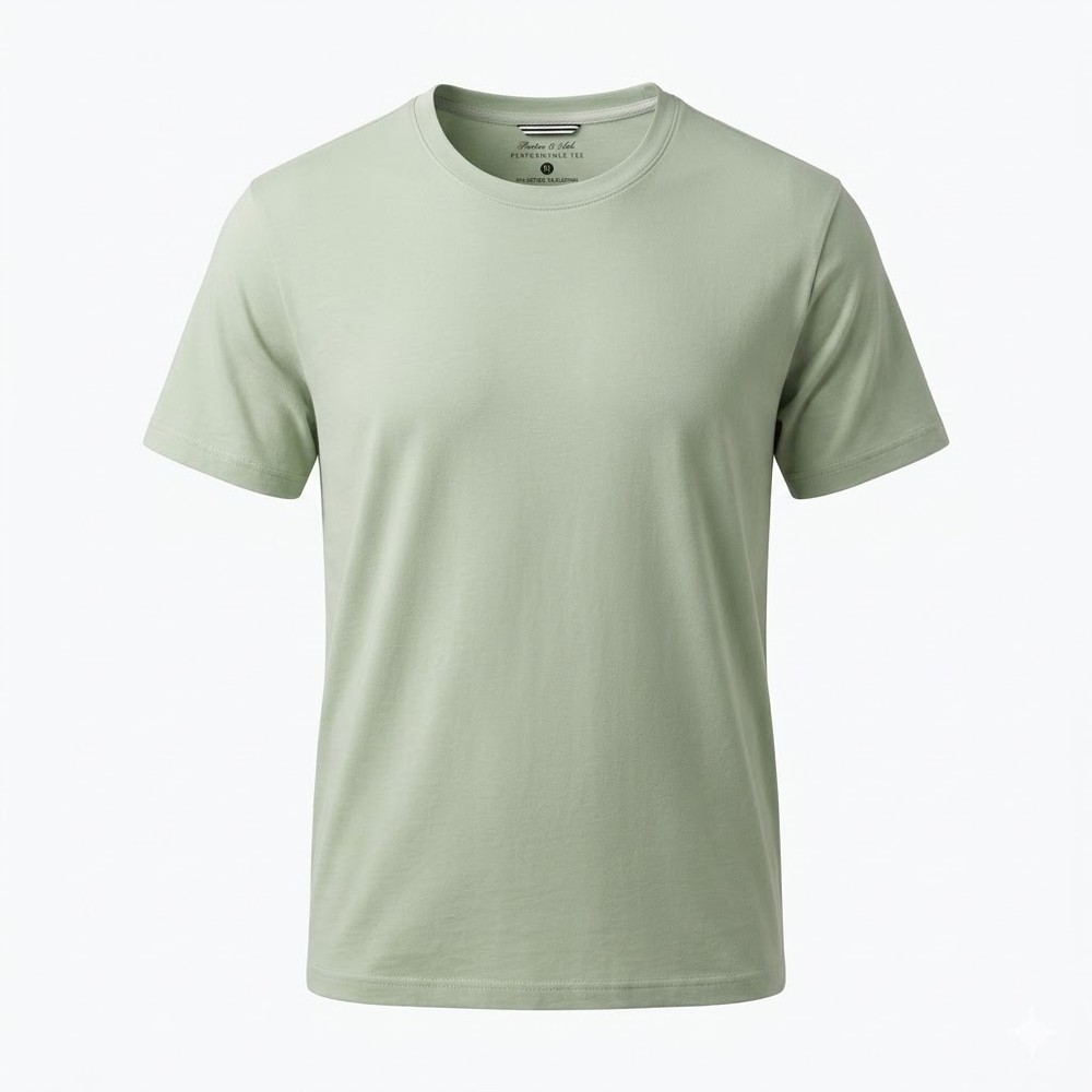 Porter Ash Performance Tee Mens XL Sage Green Minimalist Stretch Workout T-Shirt