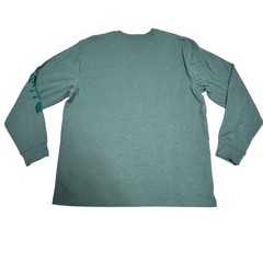 Carhartt Shirt Mens Large Green Long Sleeve Loose Fit Logo Workwear TK0231-M